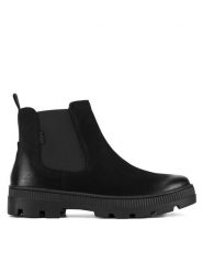 MEXX Sztyblety MICP1710543W Czarny. Czarne botki damskie Mexx, ze skóry, bez obcasa, na płaskiej podeszwie, bez zapięcia. Za 319.99 zł.