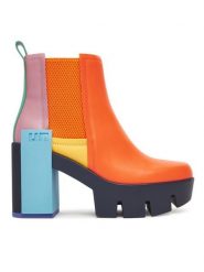 United Nude Botki Grip Chelsea Mid IV 1095992116 Pomarańczowy. Brązowe botki damskie United Nude, ze skóry, bez obcasa, na słupku, bez zapięcia. Za 1,329.00 zł.