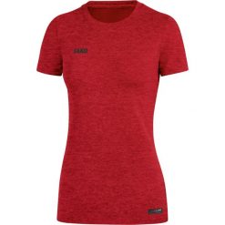 Koszulka damska Jako Premium Basics. Czerwone t-shirty damskie Jako, bez wzorów, sportowe, bez kołnierzyka. Za 219.50 zł.