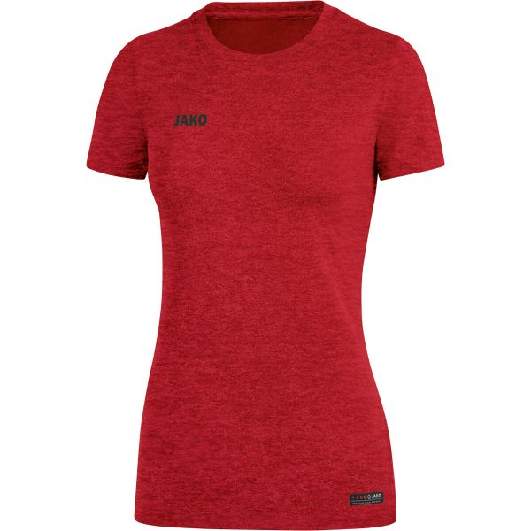 Koszulka damska Jako Premium Basics. Czerwone t-shirty damskie Jako, bez wzorów, sportowe, bez kołnierzyka. Za 219.50 zł.