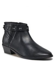 Ted Baker Botki 159877 Czarny. Czarne botki damskie Ted Baker, ze skóry, bez obcasa, na słupku, bez zapięcia. Za 499.99 zł.