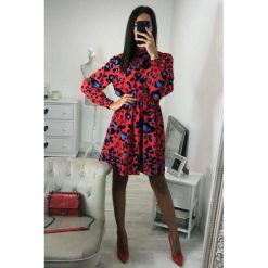 Sukienka CLAUDIA RED. Czerwone sukienki damskie Sukienka CLAUDIA RED, l, bez wzorów, bez kołnierzyka, bez ramiączek, mini. W wyprzedaży za 89.00 zł.