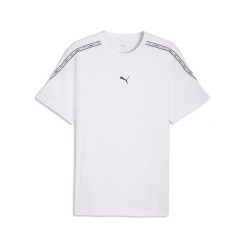 Męska koszulka Essentials Tape PUMA. Niebieskie koszulki sportowe męskie Puma, m, bez wzorów, z bawełny, bez kołnierzyka, bez ramiączek, do piłki nożnej. Za 109.00 zł.