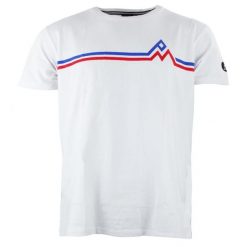 T-shirt Peak Mountain Casa. Białe t-shirty męskie Peak Mountain, m, bez wzorów, casualowe, bez kołnierzyka. W wyprzedaży za 89.00 zł.