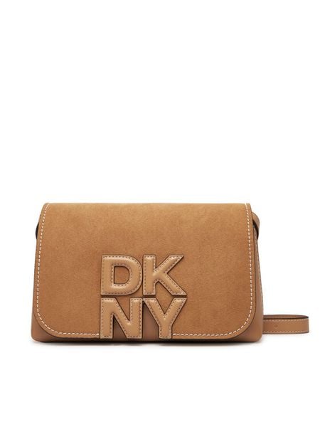 DKNY Torebka R52EMJ40 Brązowy. Brązowe listonoszki damskie DKNY, bez wzorów, ze skóry, bez dodatków. Za 389.99 zł.