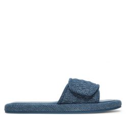Klapki MICHAEL Michael Kors. Niebieskie klapki damskie MICHAEL Michael Kors, bez wzorów, bez obcasa. Za 269.99 zł.