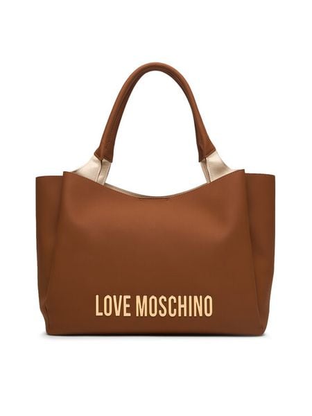 LOVE MOSCHINO Torebka JC4107PP1OKD0200 Brązowy. Brązowe torebki do ręki damskie Love Moschino, bez wzorów, ze skóry, bez dodatków. Za 1,049.00 zł.