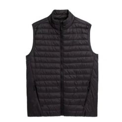 Kamizelka pikowana Męska 4F. Czarne kurtki męskie 4f, m, bez wzorów, z puchu, bez kaptura. Za 173.99 zł.