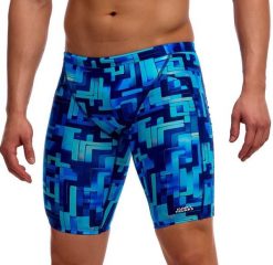 Spodenki do pływania Jammery Funky Trunks You Blued. Niebieskie kąpielówki męskie FUNKY TRUNKS, m, bez wzorów, z materiału, na fitness i siłownię. Za 219.00 zł.