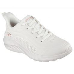 Buty Skechers Bobs Squad Waves - Just Wading 117485 białe. Białe obuwie sportowe damskie bez wzorów. Za 436.24 zł.
