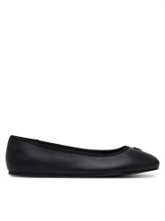 Tommy Hilfiger Baleriny Th Hardware Leather Ballerina FW0FW08654 Czarny. Czarne baleriny damskie Tommy Hilfiger, bez wzorów, ze skóry, bez obcasa. Za 289.99 zł.