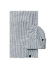 Calvin Klein Jeans Zestaw szalik i czapka Monogram Rib IU0IU00638 Szary. Szare rękawiczki dziecięce Calvin Klein Jeans, bez wzorów, z jeansu. Za 249.99 zł.