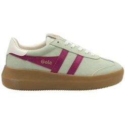 Damskie zamszowe trampki na sznurówki Gola Athena. Czerwone trampki i tenisówki damskie Gola, bez wzorów, z zamszu, sportowe, bez zapięcia. Za 511.00 zł.