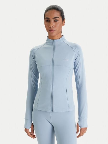 Guess Bluza V6RP15 KD952 Niebieski Slim Fit. Niebieskie bluzy damskie Guess, s, z aplikacjami, z syntetyku, bez kaptura. Za 225.99 zł.