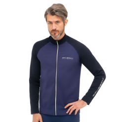 Bluza dresowa termoaktywna rozpinana męska Brubeck Athletic. Niebieskie bluzy męskie Brubeck, l, bez wzorów, z dresówki, bez kaptura. Za 239.99 zł.
