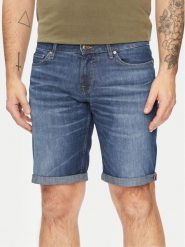 Guess Szorty jeansowe Sonny M4GD01 D4Z24 Granatowy Slim Fit. Niebieskie szorty męskie Guess, m, z aplikacjami, z bawełny. Za 709.99 zł.