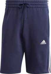 Spodenki męskie adidas Essentials Fleece 3-Stripes Shorts granatowe IJ6484 S. Krótkie spodenki sportowe męskie Adidas, m, bez wzorów. Za 255.67 zł.