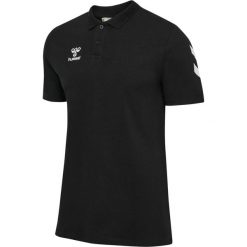Polo Hummel Go 2.0 Chevron. Czarne koszulki polo męskie Hummel, bez wzorów, bez kołnierzyka, bez ramiączek, do piłki nożnej. Za 217.00 zł.