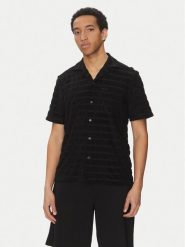 HUGO Koszula Ellino 50539351 Czarny Relaxed Fit. Czarne koszule męskie Hugo, l, bez wzorów, z bawełny, bez kołnierzyka, bez ramiączek. Za 279.99 zł.