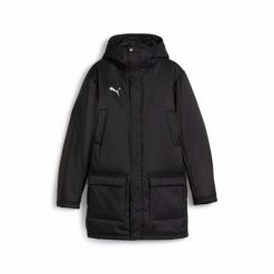Kurtka puchowa Puma teamFinal. Czarne kurtki męskie Puma, na zimę, l, bez wzorów, z materiału, z kapturem. Za 500.99 zł.