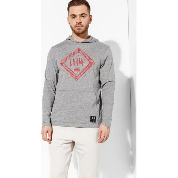 Under Armour Bluza Icons Of Wi Ll Clay Tr , szary, rozmiar M. Szare bluzy męskie Under Armour, m, bez wzorów, z bawełny, bez kaptura. W wyprzedaży za 99.99 zł.