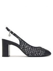 MICHAEL Michael Kors Botki Piper Flex Sling Pump 40F6PIMP1D Czarny. Czarne botki damskie MICHAEL Michael Kors, z materiału, bez obcasa, na słupku, bez zapięcia. Za 719.99 zł.