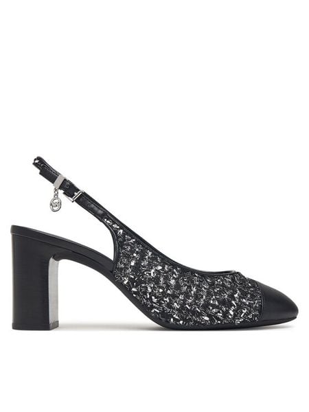 MICHAEL Michael Kors Botki Piper Flex Sling Pump 40F6PIMP1D Czarny. Czarne botki damskie MICHAEL Michael Kors, bez obcasa, na słupku, bez zapięcia. Za 719.99 zł.