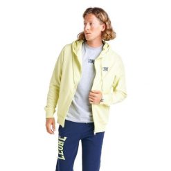 Bluza z bawełna z kaptur na siłownia na czas wolny. Żółte bluzy męskie LEONE 1947 APPAREL, bez wzorów, z bawełny, bez kaptura. W wyprzedaży za 181.87 zł.