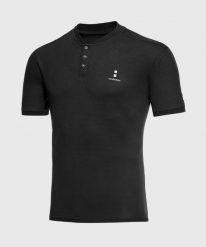 Koszulka Polo Męska Excellence. Czarne koszulki polo męskie NORDICDOTS, m, bez wzorów, z materiału, eleganckie, bez ramiączek. Za 275.00 zł.