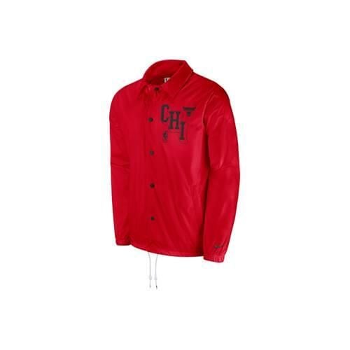 Kurtka uniwersalna męska Nike Nba Chicago Bulls Coach's. Czerwone kurtki sportowe męskie Nike, m, bez wzorów, z syntetyku, do biegania. Za 329.00 zł.
