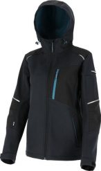 4f KURTKA SOFTSHELL Z KAPT. DAMSKA CZAR.-TURKUS.,"3XL",CE,LAHTI. Kurtki damskie 4f, xl, bez wzorów, z softshellu, bez kaptura. Za 175.12 zł.