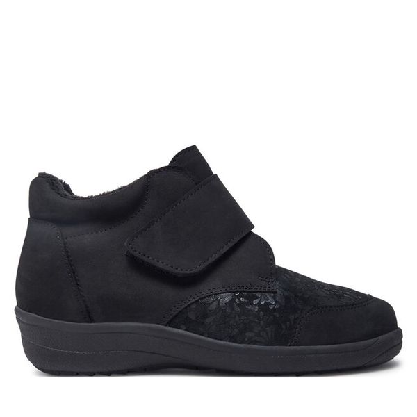 Półbuty Comfortabel. Czarne botki damskie Comfortabel, bez wzorów, bez obcasa, na płaskiej podeszwie, bez zapięcia. Za 329.99 zł.