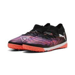 Damskie buty piłkarskie FUTURE 8 MATCH TT PUMA Black White Glowing Red. Białe obuwie sportowe damskie Puma, bez wzorów, do piłki nożnej. W wyprzedaży za 269.00 zł.