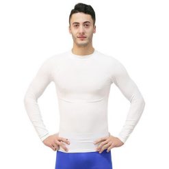 Koszulka termiczna długi rękaw 92% poliamid 8% elastan. Białe koszulki sportowe damskie Softee, l, bez wzorów, z elastanu, bez kołnierzyka, bez ramiączek, na fitness i siłownię. Za 148.99 zł.