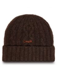 Coach Czapka CCL47 Brązowy. Brązowe czapki i kapelusze damskie Coach, na zimę, bez wzorów, z poliesteru. Za 259.99 zł.