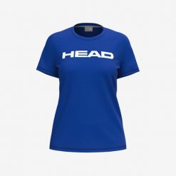 Koszulka z krótkim rękawem damska CLUB BASIC. Niebieskie koszulki sportowe damskie Head, xl, bez wzorów, z bawełny, sportowe, bez kołnierzyka. W wyprzedaży za 59.50 zł.