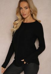 Czarny Casualowy Sweter z Ozdobnym Splotem Sealinea. Czarne swetry damskie Renee, l, z aplikacjami, z jeansu, casualowe, bez kołnierzyka, bez ramiączek, długie, bez kaptura. Za 69.99 zł.