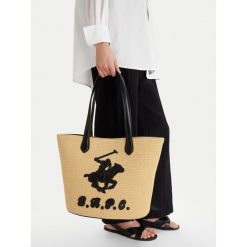 Torebka Beverly Hills Polo Club. Brązowe torebki do ręki damskie Beverly Hills Polo Club, bez wzorów, bez dodatków. Za 229.99 zł.