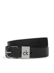 Calvin Klein Pasek Damski Ck Loop Thin Round Buckle 2.5 K60K612856 Czarny. Czarne paski damskie Calvin Klein, bez wzorów, ze skóry. Za 159.99 zł.