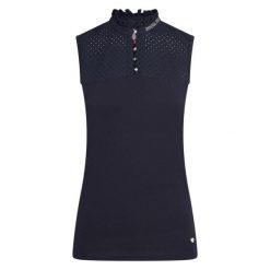 Jeździecka koszulka polo bez rękawów dla dziewczynek Imperial Riding Camee. Niebieskie t-shirty i topy dla dziewczynek IMPERIAL RIDING, bez wzorów, z dżerseju, bez ramiączek. Za 169.50 zł.
