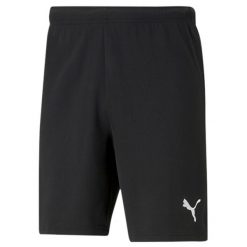 Spodenki Puma teamRISE czarne. Białe krótkie spodenki sportowe męskie Puma, m, bez wzorów, z materiału, na fitness i siłownię. Za 134.50 zł.