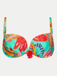 Selmark Góra od bikini BJ618 Turkusowy. Niebieskie bikini damskie Selmark, bez wzorów. Za 199.99 zł.