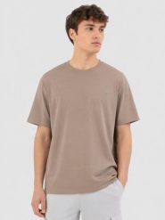 T-SHIRT MĘSKI 4F BAWEŁNIANY KOSZULKA SPORTOWA TTSHM2967. Brązowe koszulki sportowe męskie 4f, m, bez wzorów, z bawełny, bez kołnierzyka, bez ramiączek, na fitness i siłownię. Za 182.98 zł.