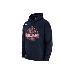 Bluza sportowa męska Nike Nba Global Games Washington Wizards. Niebieskie bluzy męskie Nike, m, bez wzorów, z kapturem. Za 363.00 zł.