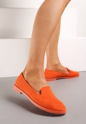 Pomarańczowe Balerinki Typu Loafersy Daphikaia. Brązowe baleriny damskie Renee, na lato, bez wzorów, eleganckie, bez obcasa, na płaskiej podeszwie. Za 44.99 zł.