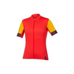 Damski jersey Endura FS260. Czerwone koszulki sportowe damskie ENDURA, l, bez wzorów, z jersey, bez kołnierzyka, bez ramiączek, rowerowe. Za 279.99 zł.