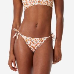 Dół kostiumu kąpielowego damski Decathlon Sandy Garou. Brązowe bikini damskie OLAIAN, bez wzorów. Za 44.99 zł.