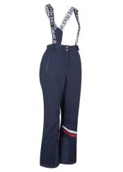 Funkcyjne ocieplane spodnie narciarskie z odpinanymi szelkami, wodoodporne. Niebieskie spodnie snowboardowe damskie bonprix, bez wzorów, narciarskie. Za 299.99 zł.