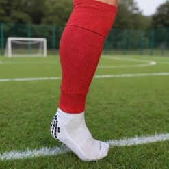 Getry piłkarskie czerwone skarpety bez stóp 42-47. Czerwone legginsy sportowe męskie YAKIMASPORT, l, bez wzorów, z materiału, na fitness i siłownię. Za 19.99 zł.
