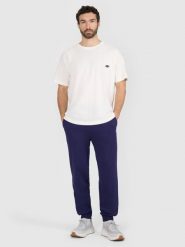 4F Spodnie dresowe joggery męskie - granatowe S. Niebieskie spodnie sportowe męskie 4f, m, bez wzorów, z dresówki, trekkingowe. Za 179.99 zł.